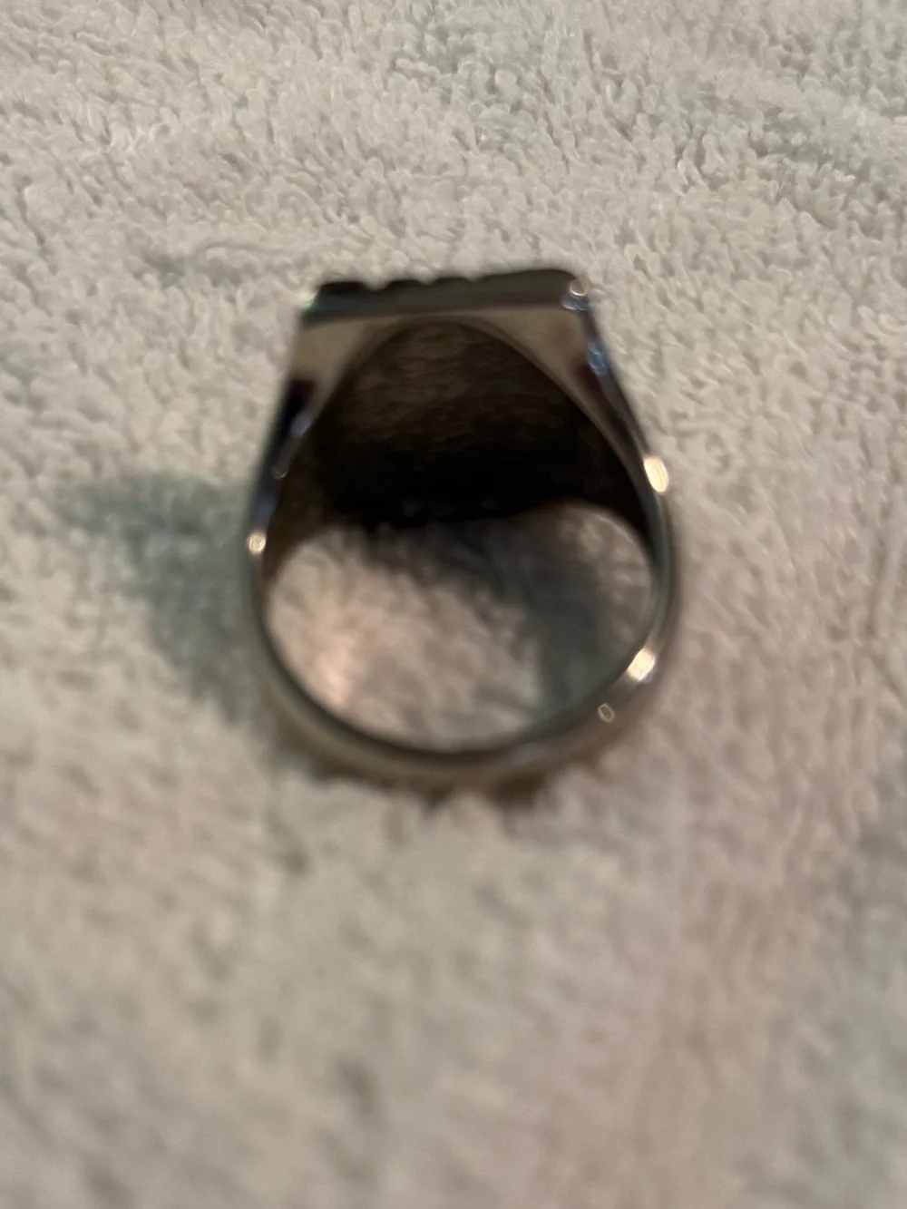 Sterling Silver Turquoise Inlay lightning bolt Ring